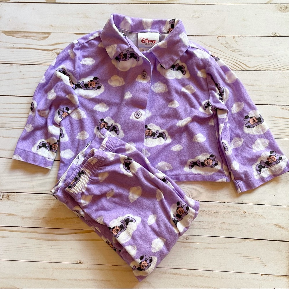 Disney Store Purple Minnie Mouse Pajamas / PJs, Sz XXS